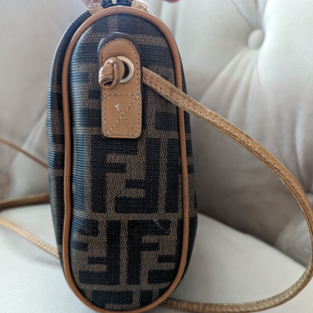 Fendi Brown and Black Zucca Crossbody Bag - Picture 6 of 15